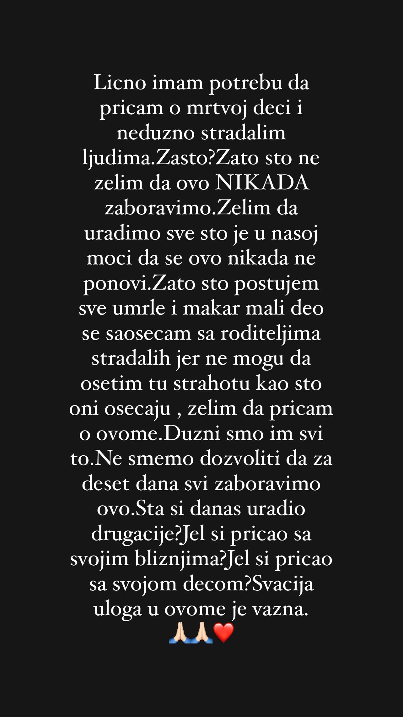 Sofija Milošević zgrožena objavama na mrežama u ovoj situaciji: "Ne zanima nas vaš stori iz kafića!" 8 Snapinsta.app 344803168 639119818058273 4425069886527633994 n 1284 1