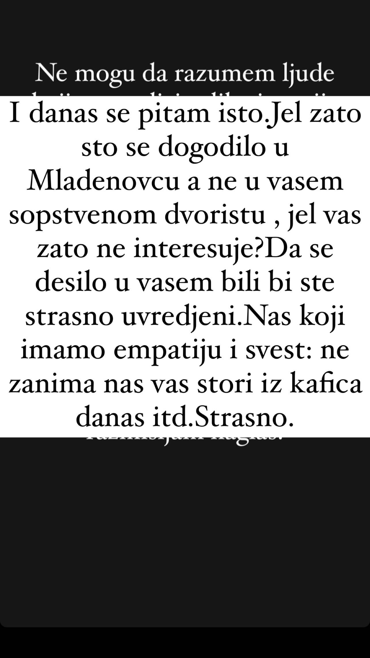 Sofija Milošević zgrožena objavama na mrežama u ovoj situaciji: "Ne zanima nas vaš stori iz kafića!" 6 Snapinsta.app 344808274 921072939099934 1537907178254832475 n 1284