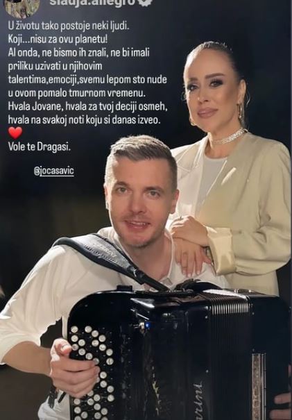 "Neki ljudi nisu za ovu planetu" Slađa Alegro oduševljena Jocom Savićem, ovakvo poštovanje na estradi retko se viđa: "Prijatelji po duši" 7 hsau