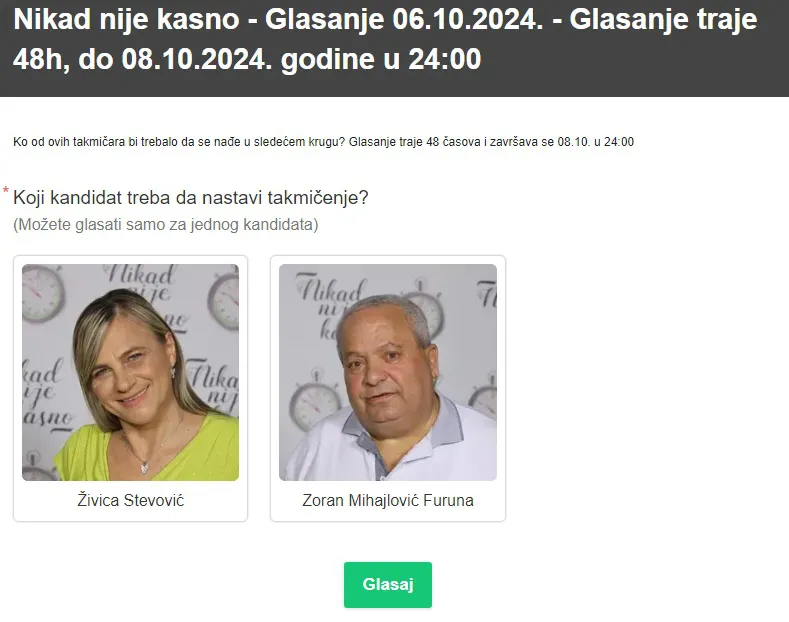 glasanje 1