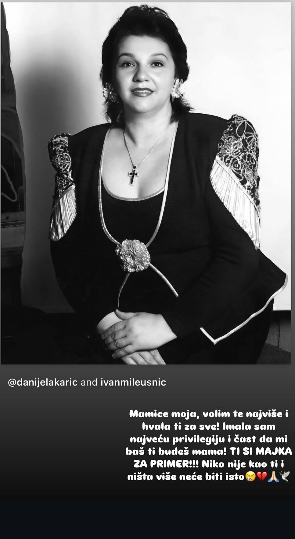 Danijela Karić se emotivnim rečima oprostila od preminule majke: "Imala sam najveću privilegiju i čast" 6 Screenshot 20250309 143015 com.instagram.android edit 184446949473417