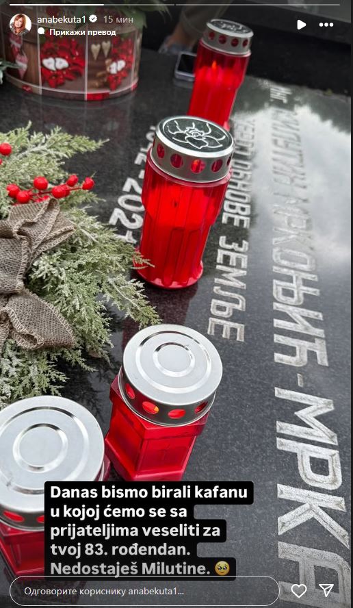 Danas je rođendan Milutinu Mrkonjiću, Ana Bekuta se oglasila emotivnom porukom 6 Capture 19