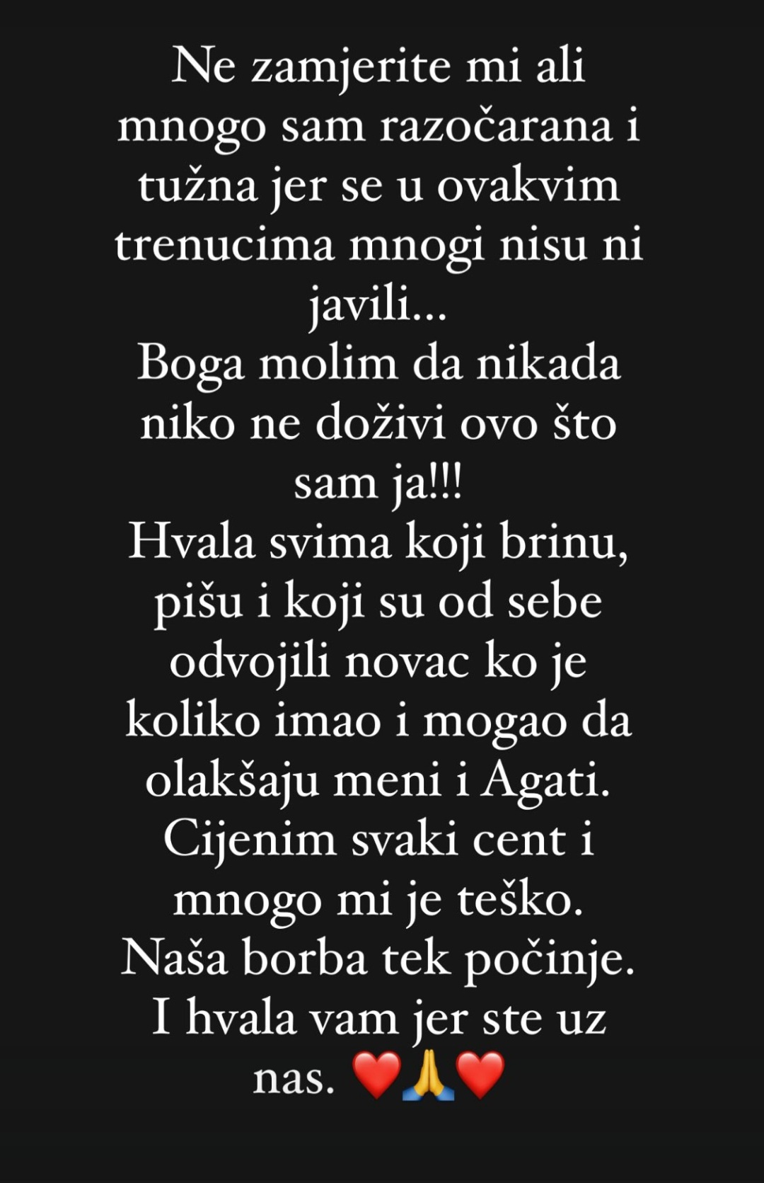 Vapaj Slađe Zubčević iz bolničke agonije: "Mnogo mi je teško, ćerkina borba tek počinje" 6 Screenshot 20250513 171823 Instagram