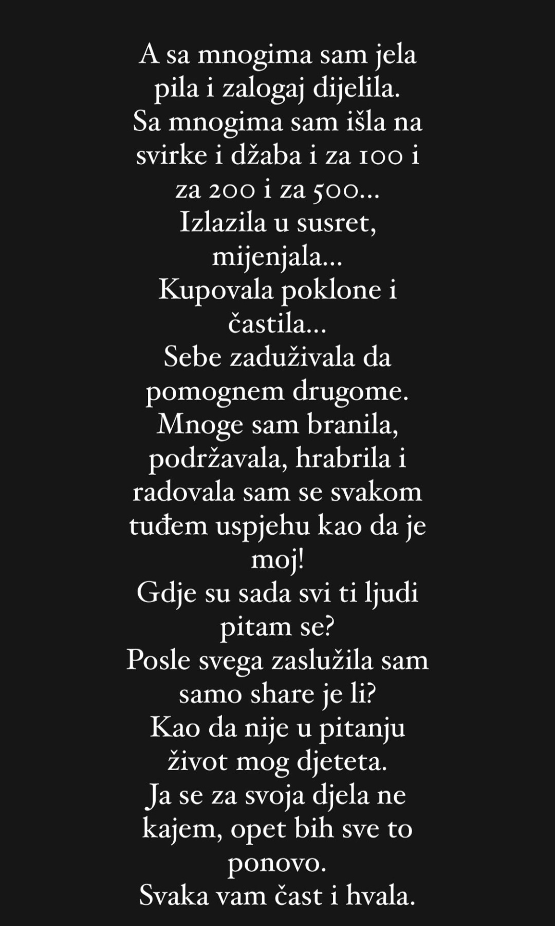 "Boga molim da ovo niko ne doživi": Pevačica ogorčena dok joj ćerka (14) vodi životnu borbu 9 Screenshot 20250513 171842 Instagram