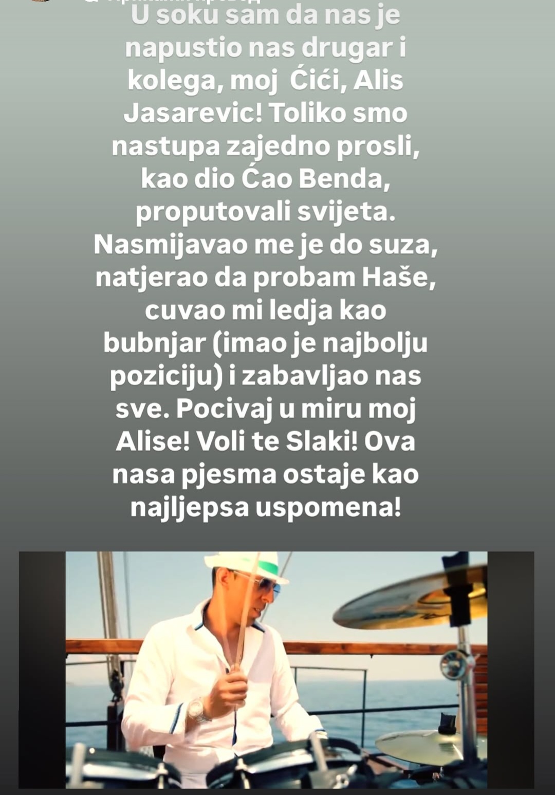 Tuga do neba, pevačica u suzama: "U šoku sam da nas je napustio kolega i drug" 7 Screenshot 20250515 192705 Instagram