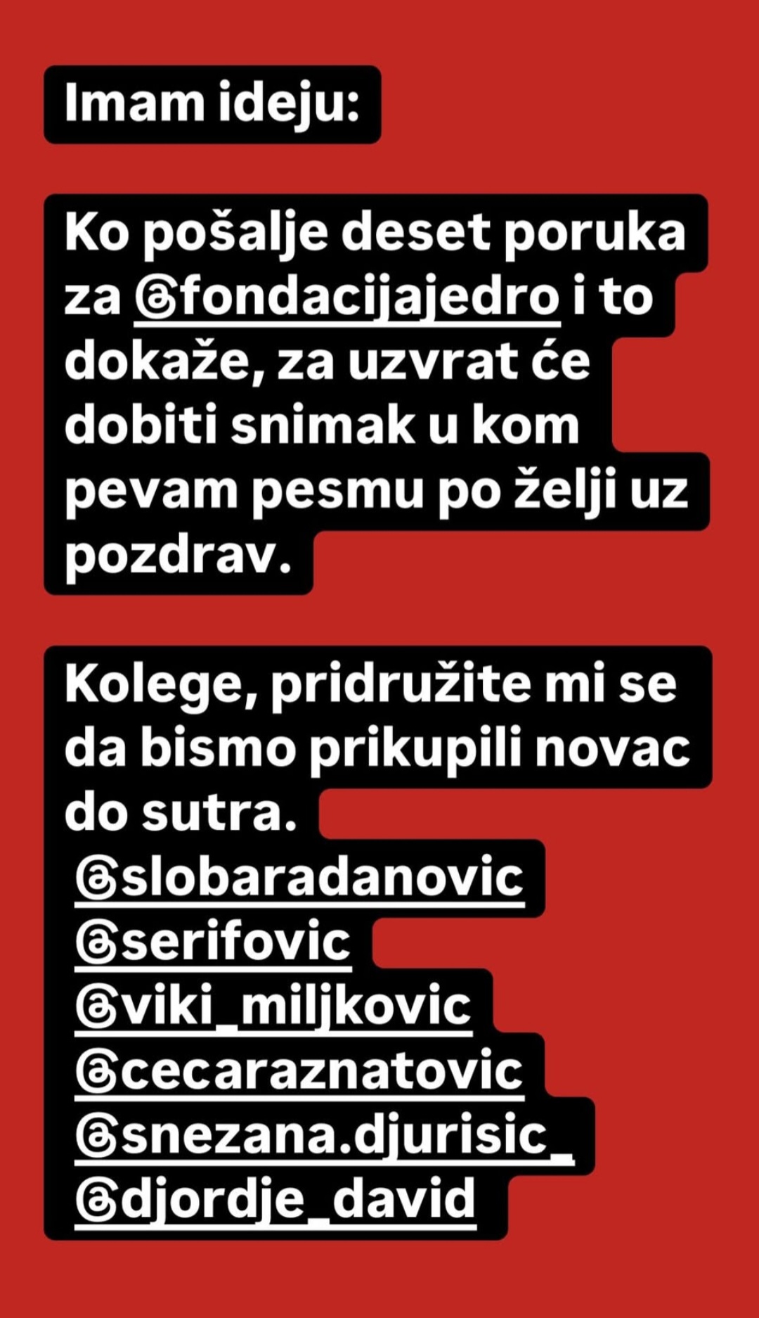 Dirljiv gest Ane Bekute, uključite se i vi: Pesma za život petorice dečaka! 7 Screenshot 20250529 204940 Instagram
