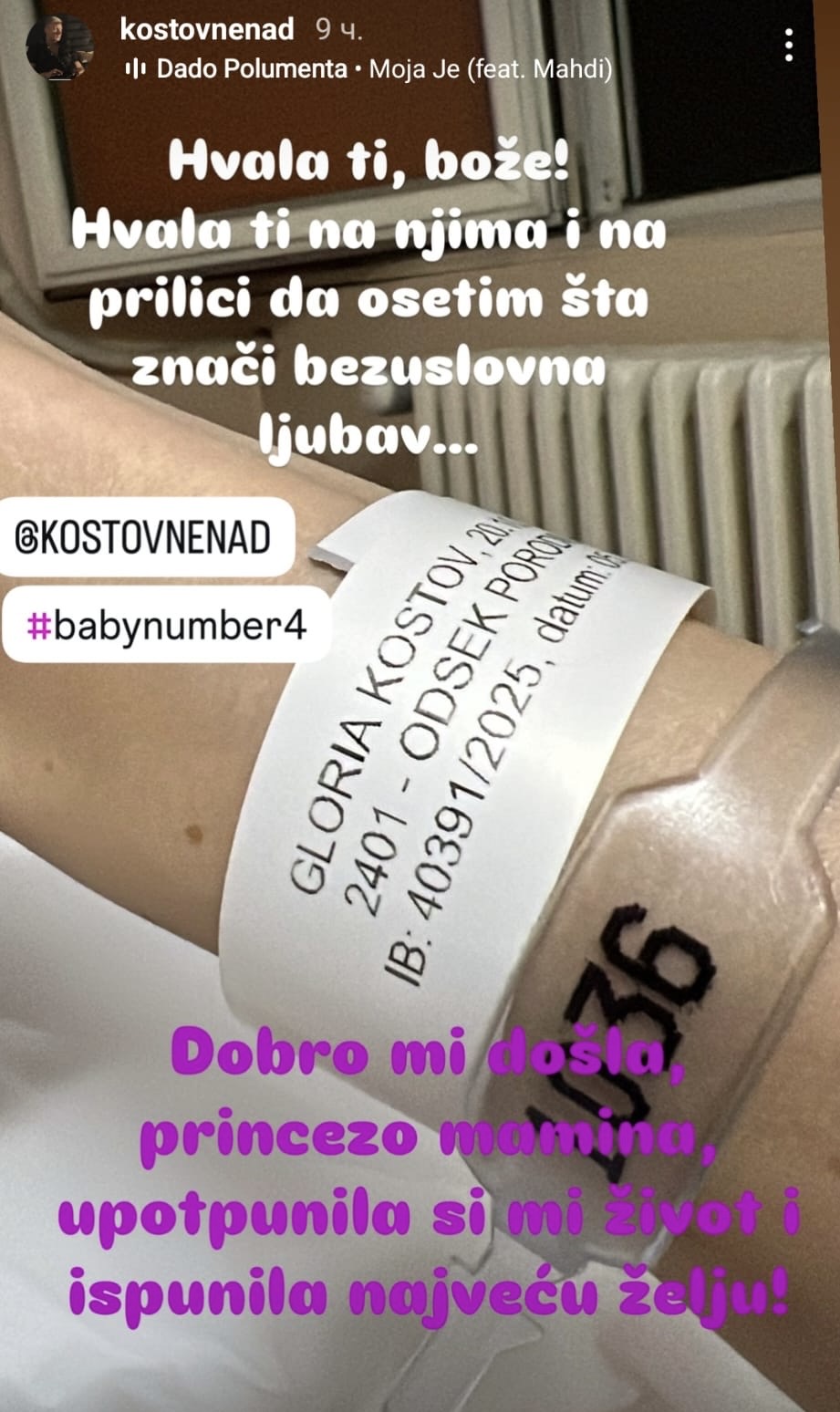 Porodila se supruga Nenada Kostova, pevač se oglasio emotivnim rečima: "Hvala ti Bože" 7 a4ff785d 454b 45ae ab29 6331c09af428
