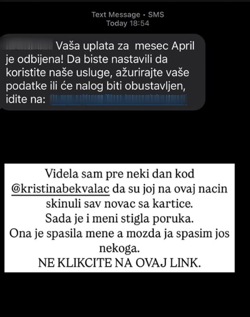 "Kristina Bekvalac je ostala bez novca na kartici": Marija Mikić upozorava javnost na prevarante: "Ne otvarajte ovu poruku ako vam stigne" 7 image 1 20