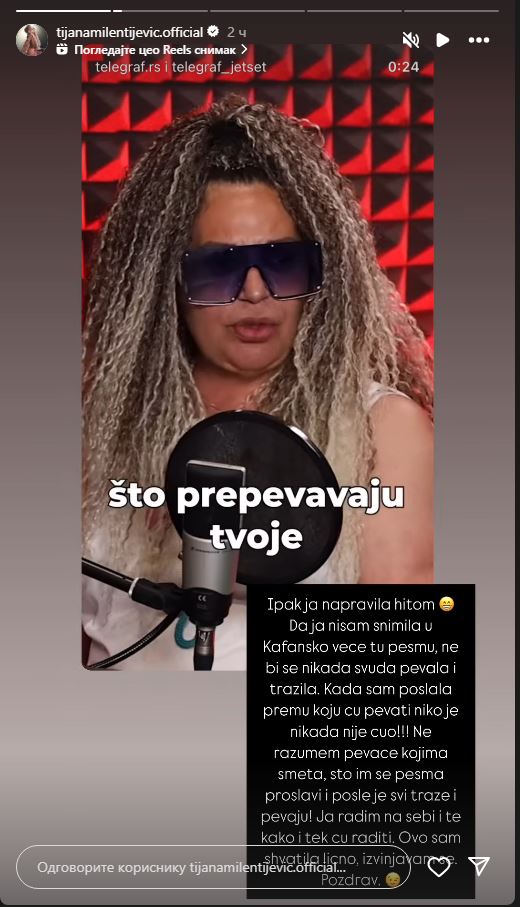Tijana Milentijević žestoko udarila na Stoju: "Stariji pevači bi nas najradije uklonili sa lica zemlje" 7 1 7