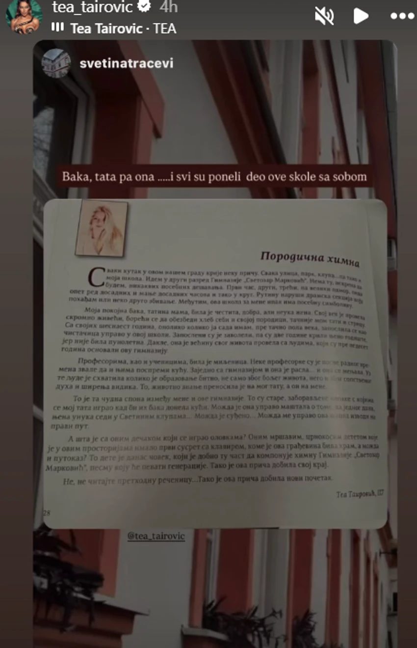 "Baka je radila kao čistačica u mojoj školi": Isplivao emotivan sastav Tee Tairović kada je bila devojčica 7 image 17 21