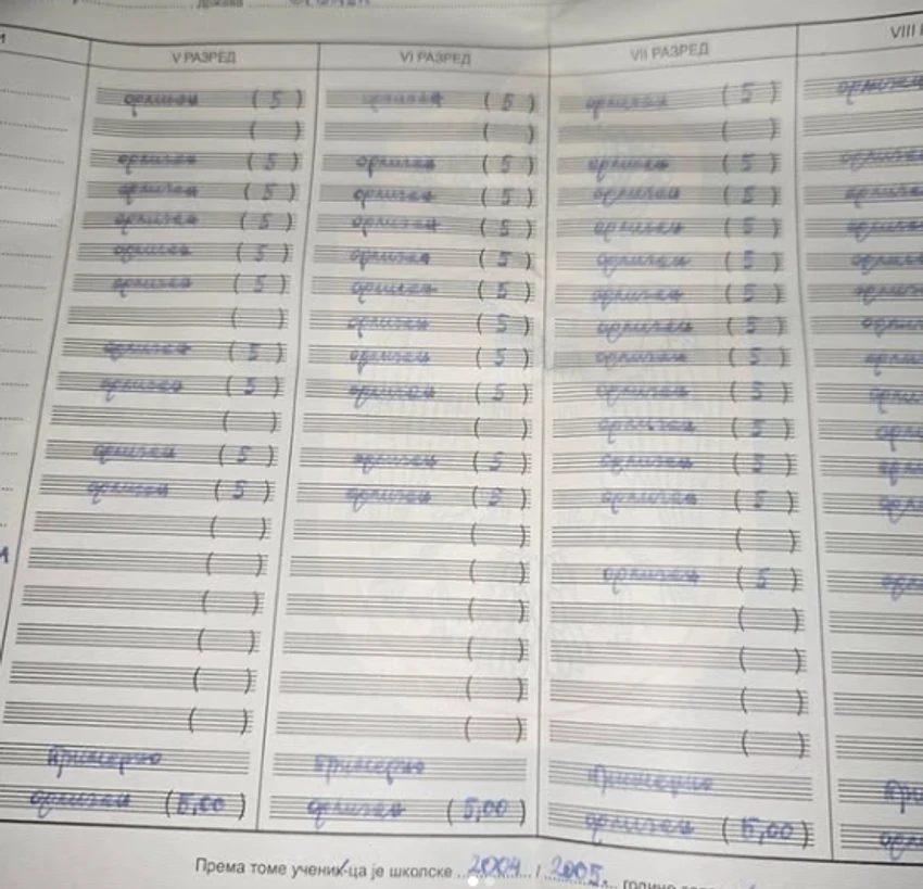 Priča da je bila đak generacije, a ovo je fotografija svedočanstva Jovane Jeremić: Sa ovim prosekom je završila školu (FOTO) 6 image