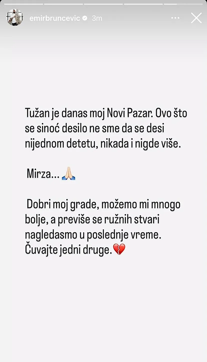 Nakon tragadije u rodnom gradu, oglasio se pevač: "Tužan je danas moj Novi Pazar" 7 1753961083412 emir 830x0 1
