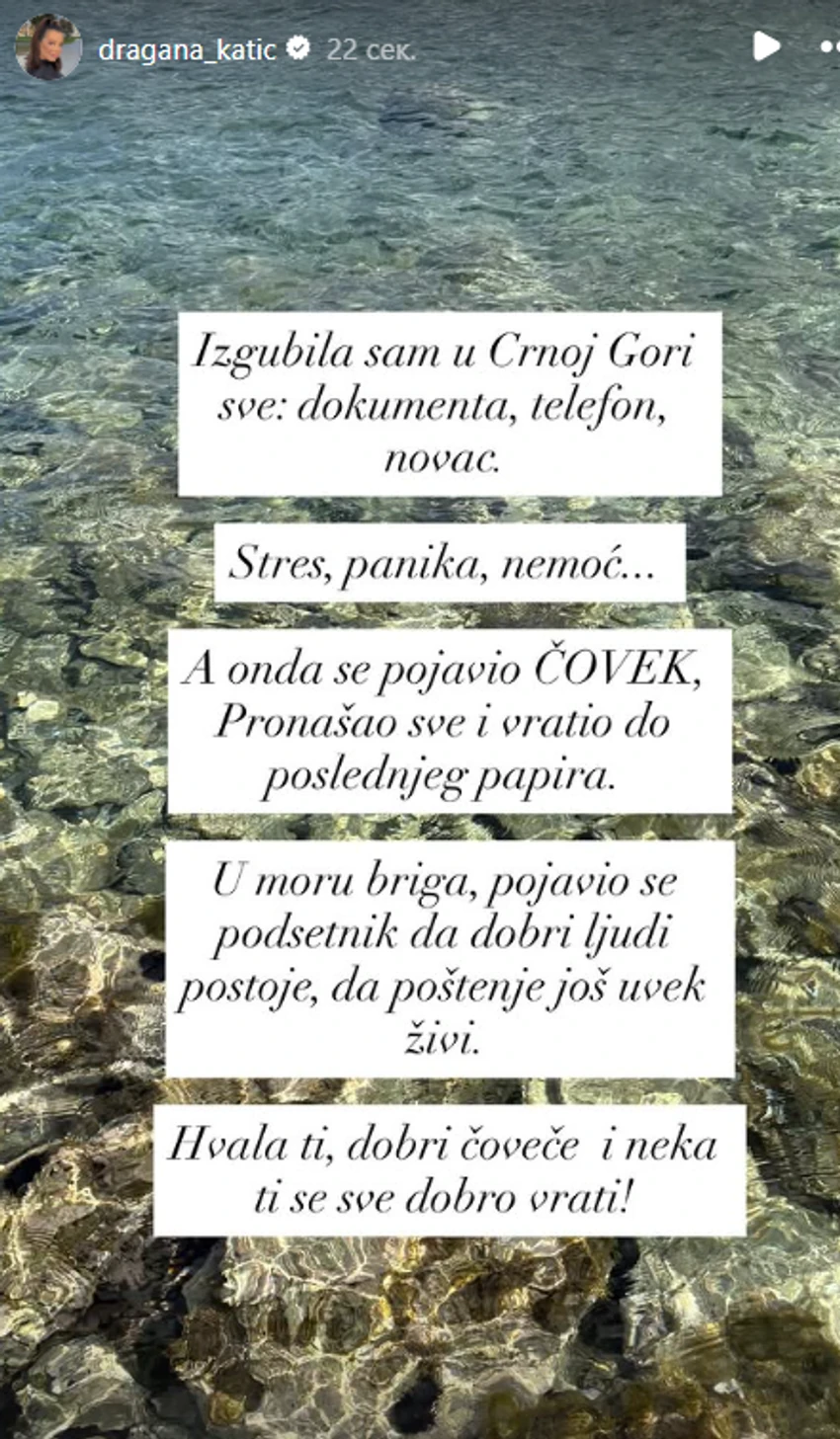 Dragana Katić izgubila sva dokumenta na odmoru: "Stres, panika, nemoć" 7 K7Bk9kpTURBXy9lODczZTA5YmNmOGRjMjVmYjEyMjA0OWU1MTVhYjVlOS5wbmeRkwLNA1IA3gABoTAF