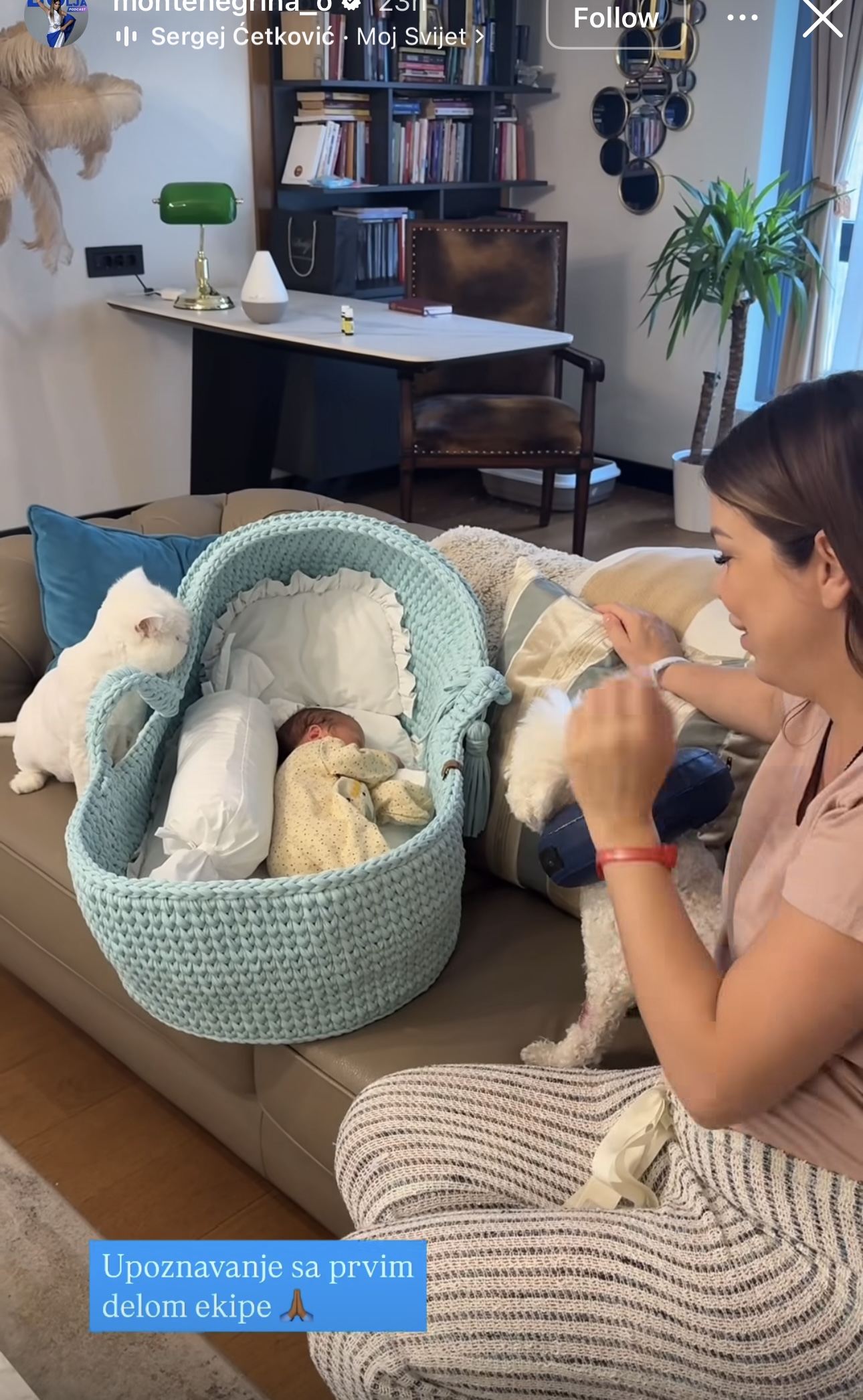 Olja Crnogorac pokazala dom posle porođaja: Plava kolevka za sina Bogdana, a kućni ljubimci u šoku VIDEO 5 IMG 0461