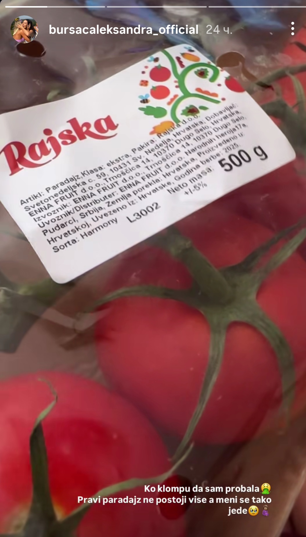''K'o klompu da sam pojela'': Slatke muke trudne Aleksandre Bursać 7 Screenshot 20250801 122105 Instagram