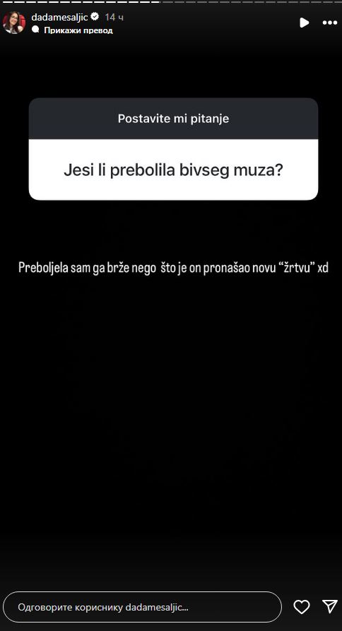 Dada Mešaljić nikad iskrenije o bivšem mužu: "Prebolela sam ga" 7 dada 1