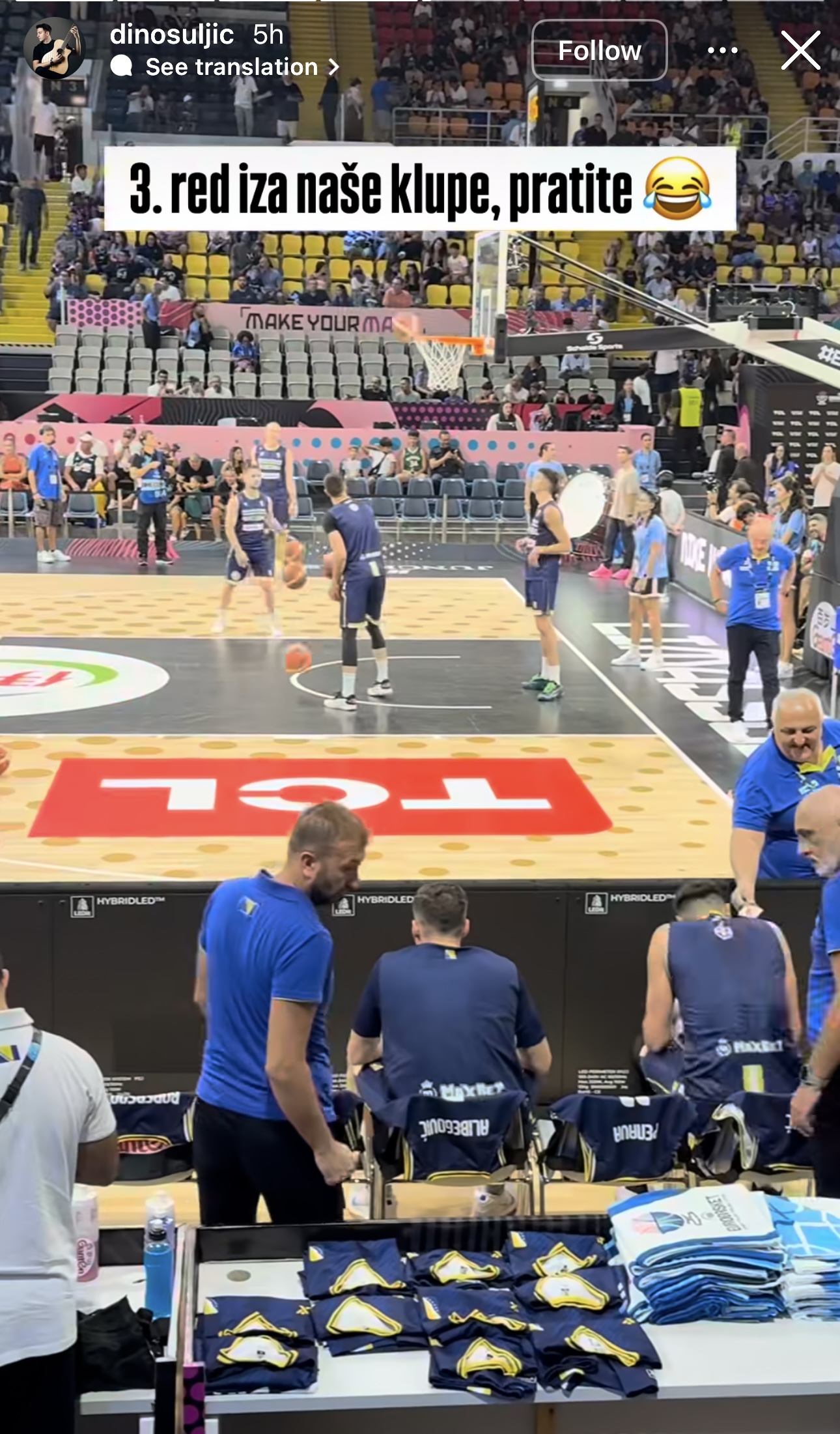 Dino Suljić ne propušta Eurobasket: Finalista "Zvezda Granda" bodri reprezentaciju BiH sa Kipra FOTO 7 IMG 3905