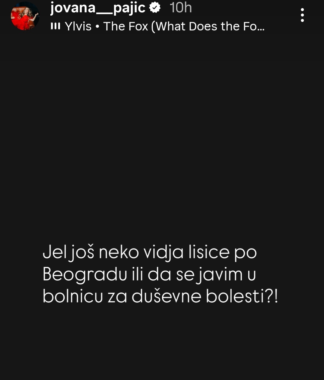 Jovana Pajić zabrinula objavom, imala "opasan" susret usred Beograda: "Da li da se javim bolnici za duševne bolesti?" 7 Jovana Insta