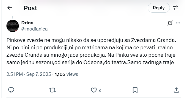 Tviter gori zbog Zvezda Granda,"oduvale" konkurenciju, a nisu ni počele 9 Tvit 3