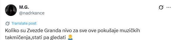 Tviter gori zbog Zvezda Granda,"oduvale" konkurenciju, a nisu ni počele 10 tvit 8