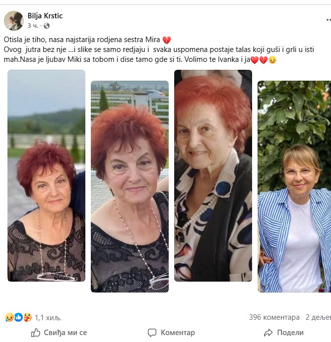 Pevačica slomljena od bola, preminula joj rođena sestra 7 Capture 24