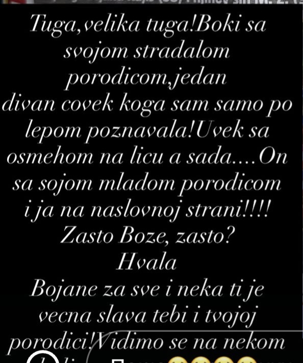 Pevačica neutešna nakon što je porodica njenog poznanika tragično izgubila živote u Beogradu: "Zašto Bože, zašto?" 7 Ljupka Stevic