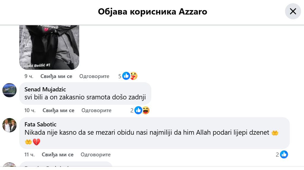 "Nisam mogao ranije": Pevač posetio grob Halida Bešlića, prijatelji ga napali jer se fotografisao 8 Screenshot 2025 10 28 080716