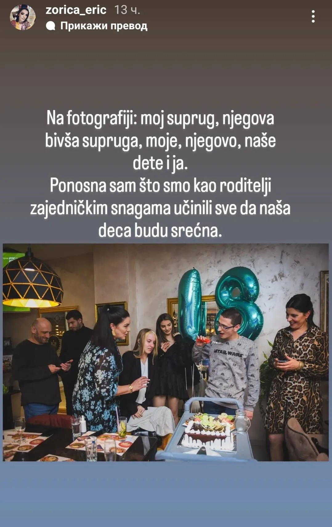"Suprug, njegova bivša, moje, njegovo i naše dete": Kako je Zorica Erić zbunila fanove 6 zorica eric sa muzem njegovom zenom i decom