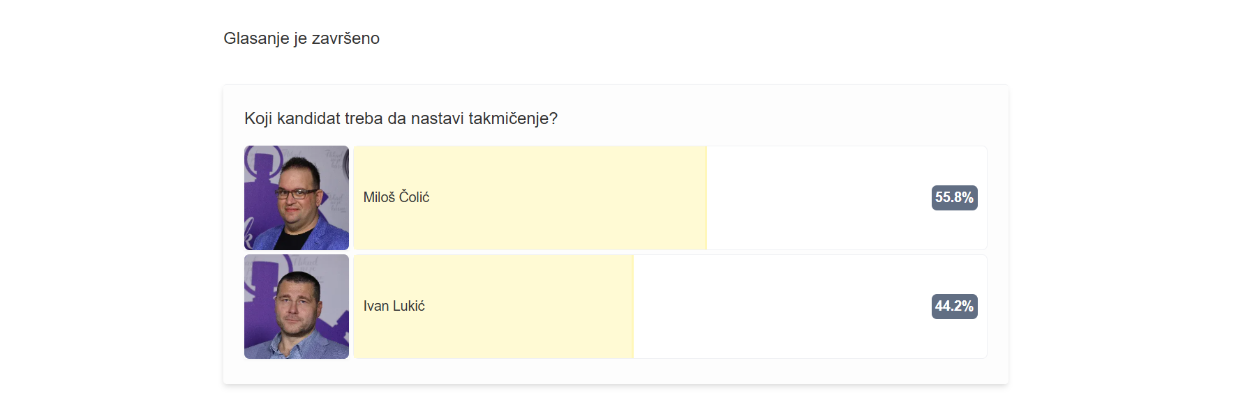 Jedan pevač napušta "Nikad nije kasno", drugi nastavlja takmičenje: Evo kome je publika bila naklonjena ove nedelje 7 Screenshot 2025 11 26 082053