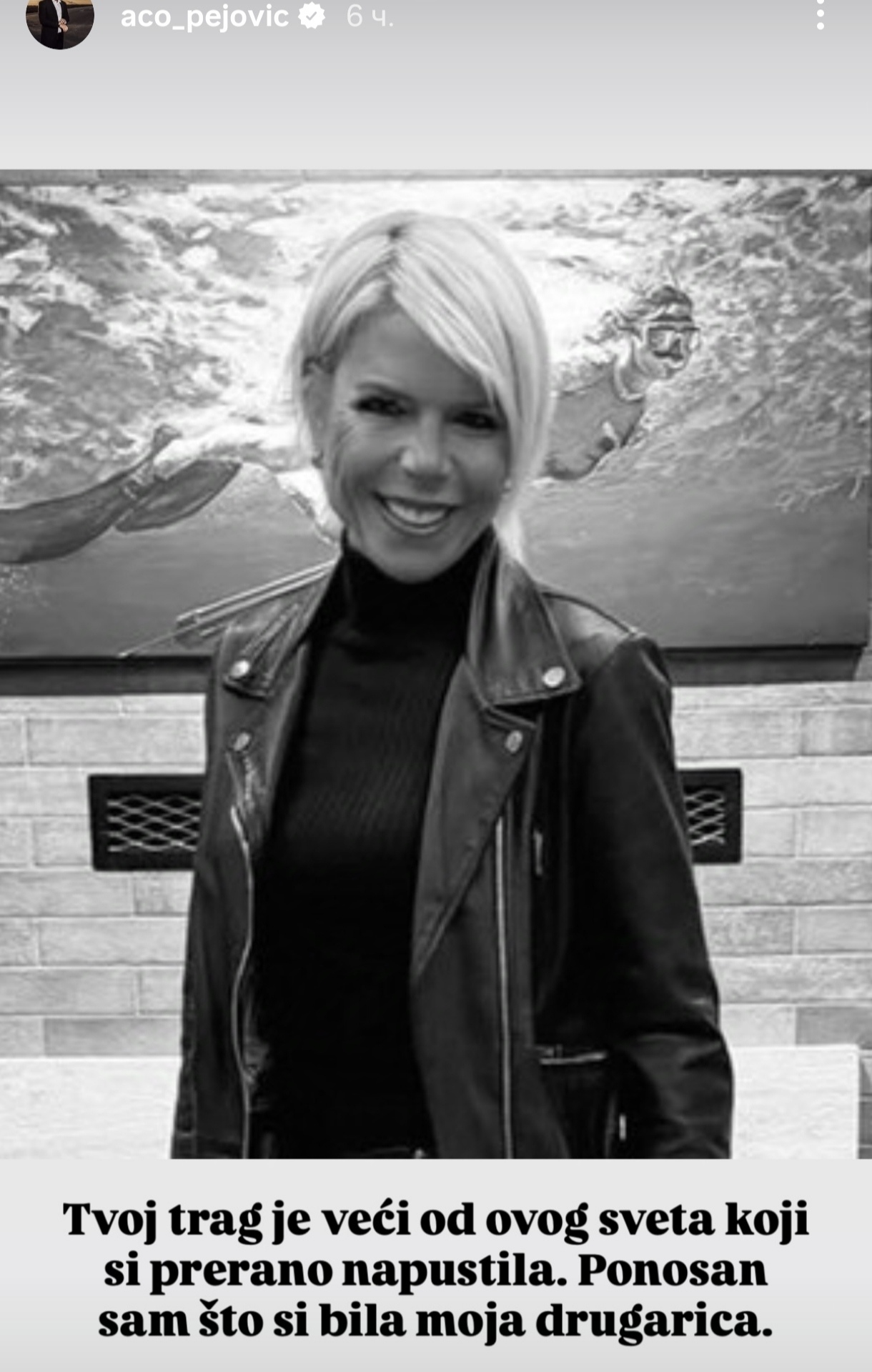 Aco Pejović skrhan zbog smrti bliske osobe: "Tvoj trag je veći od sveta koji si prerano napustila" 6 1771090077464