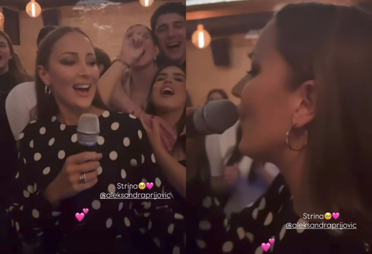 Cover image for Aleksandra Prijović became an aunt and sang at the celebration VIDEO