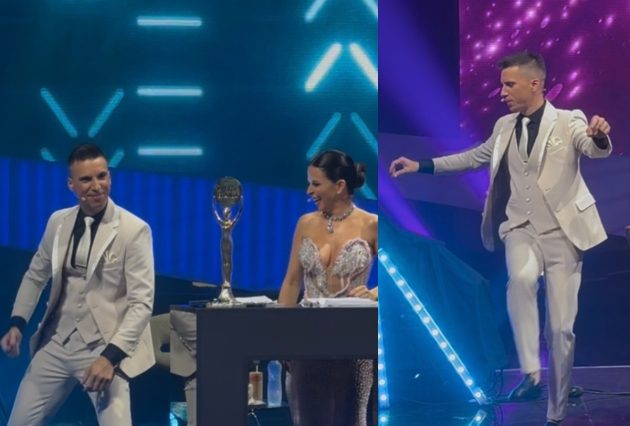 Pogledajte šta se dešava u studiju tokom finala "Zvezda Granda": Voditelji igraju kolo, Milan Mitrović kao Đani (VIDEO) 18 milan mitrovic i ana sevic u finalu zvezda granda