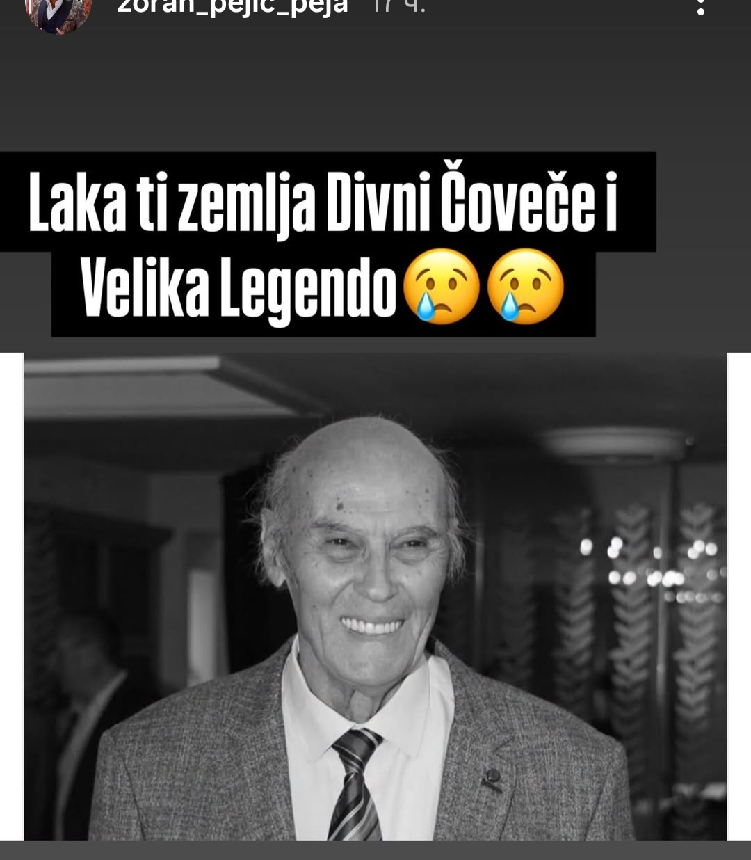 Peja se oprostio od legendarnog pevača, sve rekao u par reči (FOTO) 6 Screenshot 20260708 105046 Instagram