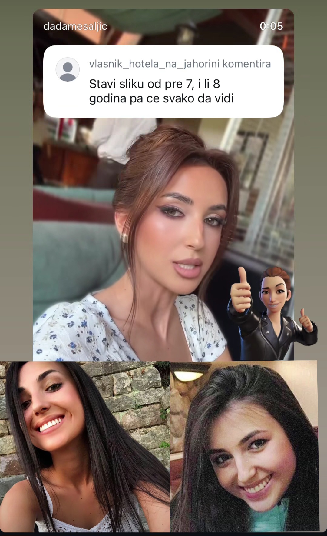 "Imala sam ukupno pet operacija": Dada Mešaljić stala na put prozivkama, pa pokazala svoju sliku staru osam godina 7 Screenshot 20260730 101545 Instagram