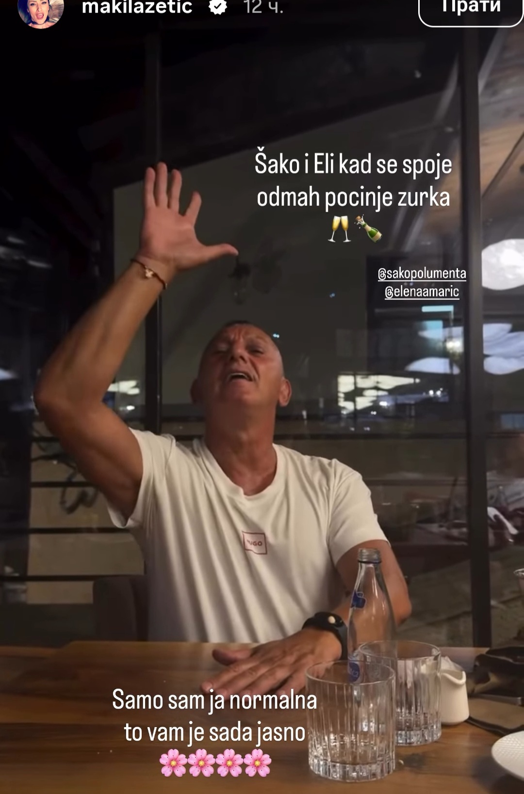 Šako Polumenta zapevao ćerki poznate Beograđanke na uvo: "Kad se njih dvoje spoje odmah počinje žurka" (VIDEO) 7 Screenshot 20260813 124548 Instagram