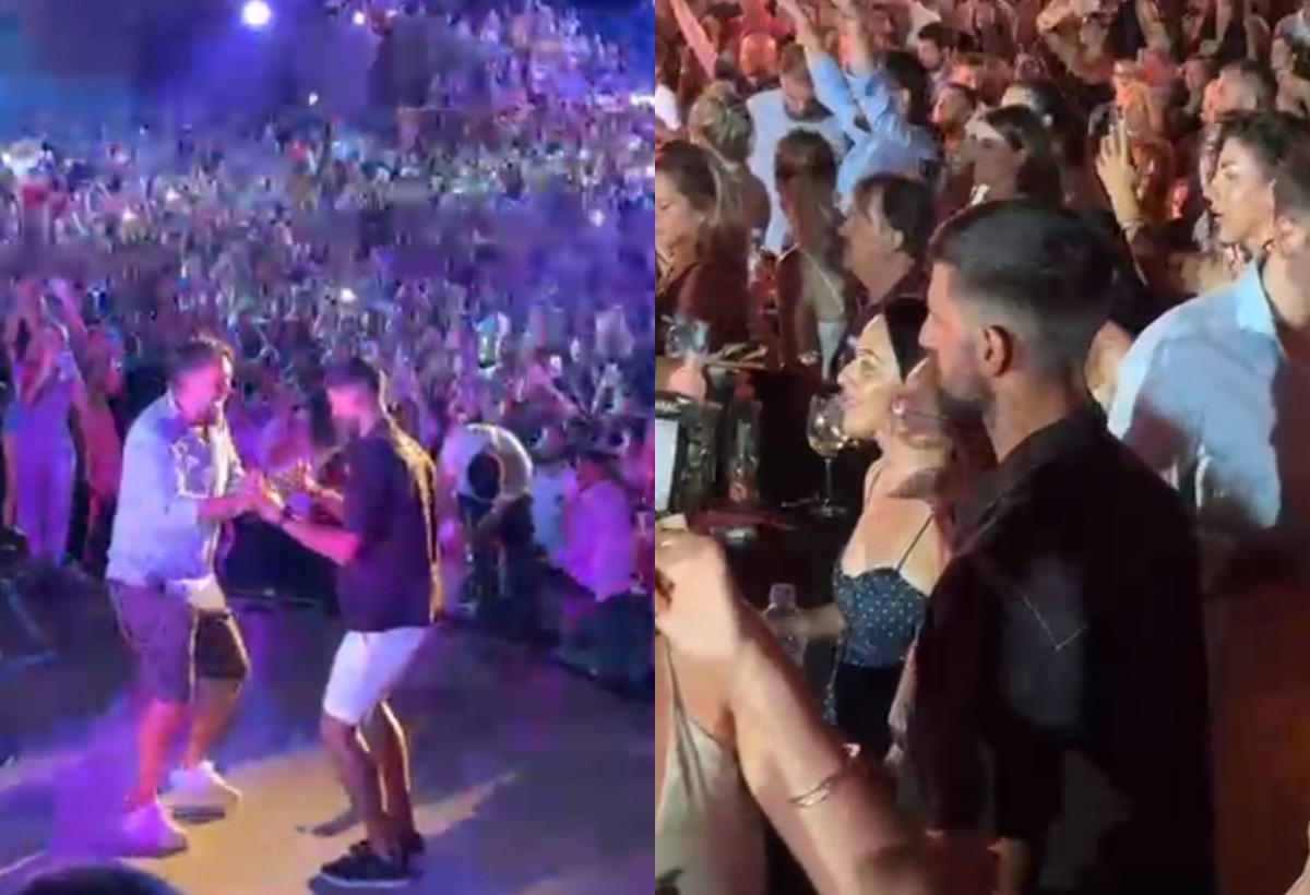 Ovo niko nije očekivao! Novak Đoković uzeo mikrofon i zapevao sa Vladom Georgievim i Nigorom na koncertu, a o njegovom plesu pričaju svi (VIDEO) 4 djokovic